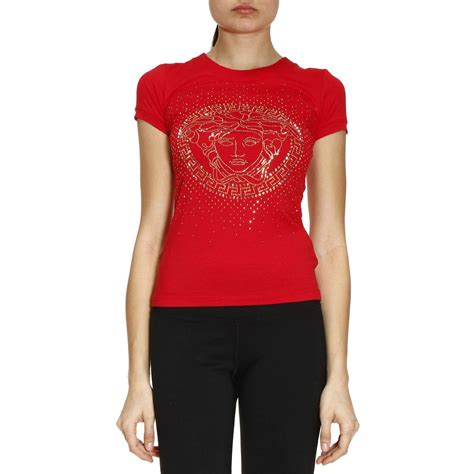 versace women top red m